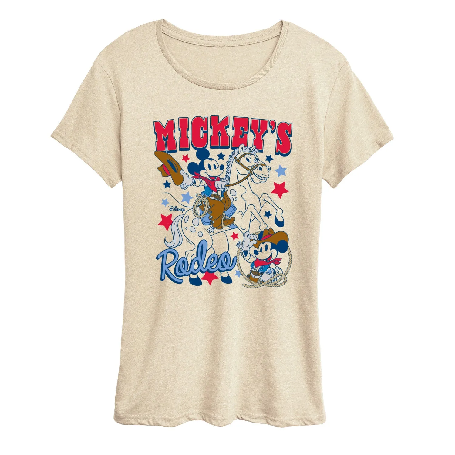 Disney - Mickey Western Americana - Women's Short Sleeve Graphic T-Shirt sold by Zulily