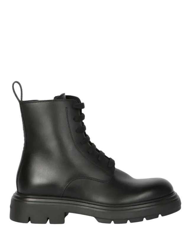 Ferragamo Dionne Leather Combat Boots made by Salvatore Ferragamo