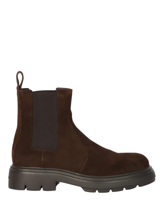 Ferragamo Doran Suede Chelsea Boots made by Salvatore Ferragamo