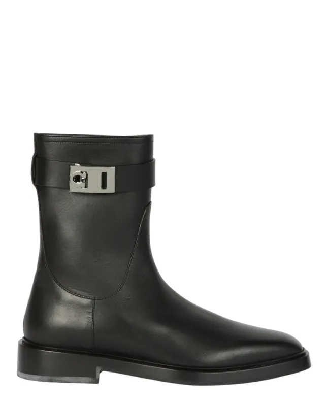 Ferragamo Hug Buckle Ankle Boots made by Salvatore Ferragamo