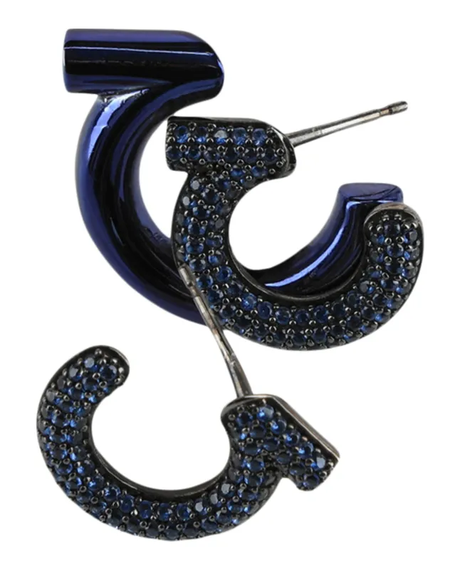 Ferragamo Crystal-Embellished Gancini Half-Hoop Earrings made by Salvatore Ferragamo