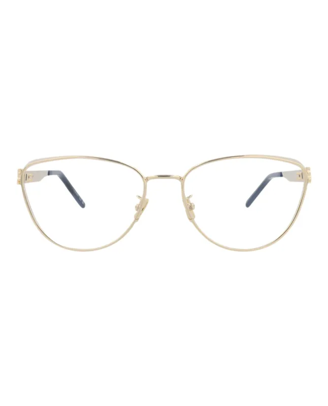 Saint Laurent Cat Eye-Frame Metal Optical Frames made by Yves Saint Laurent