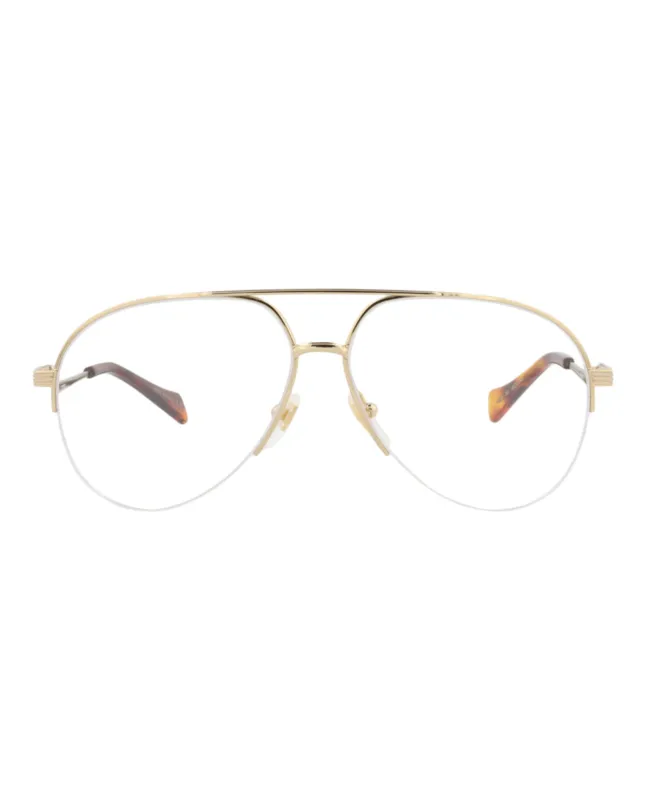 Gucci Aviator-Frame Metal Optical Frames made by Gucci