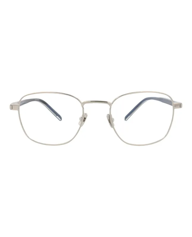 Saint Laurent Square-Frame Metal Optical Frames made by Yves Saint Laurent