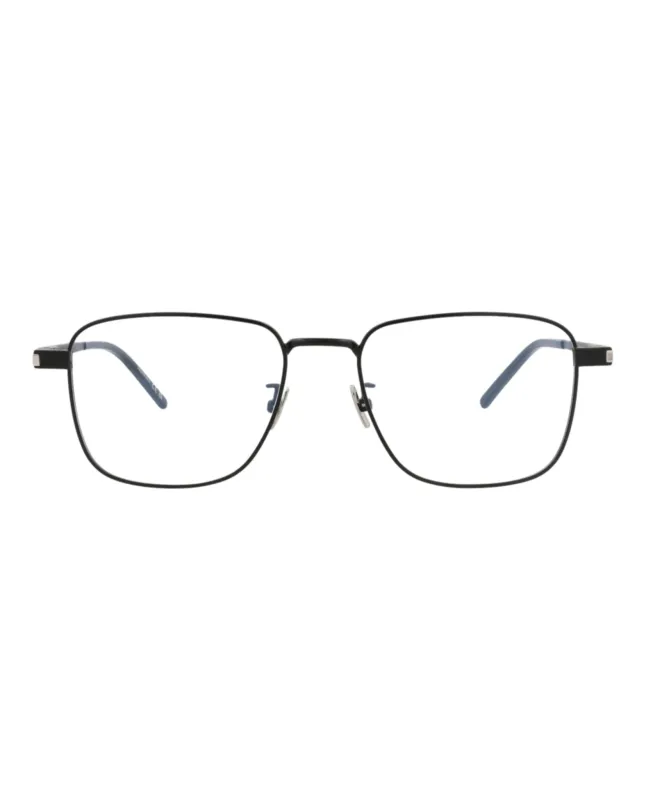 Saint Laurent Square-Frame Metal Optical Frames made by Yves Saint Laurent
