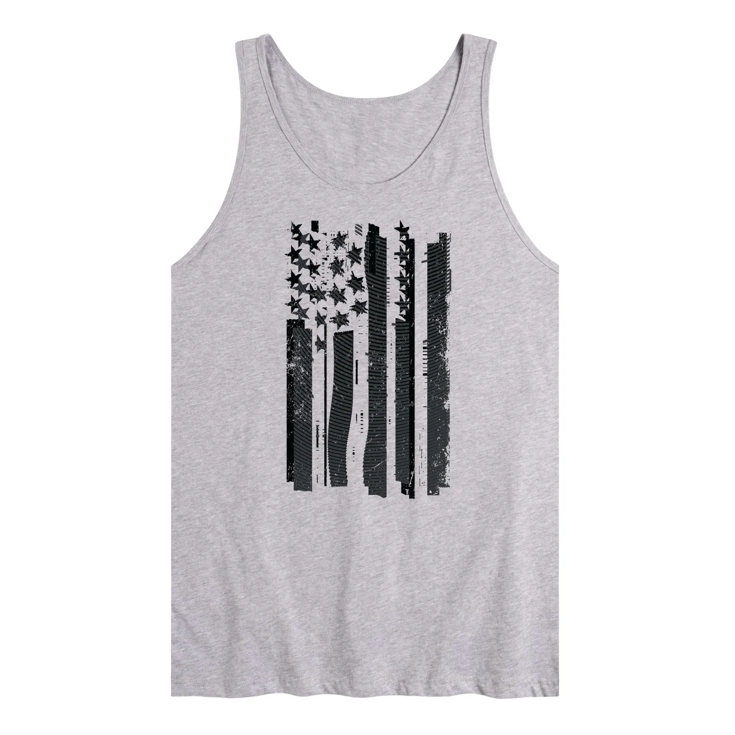 Instant Message - Glitched Freedom Flag Stamp - Men's Sleeveless Graphic Tank sold by Zulily