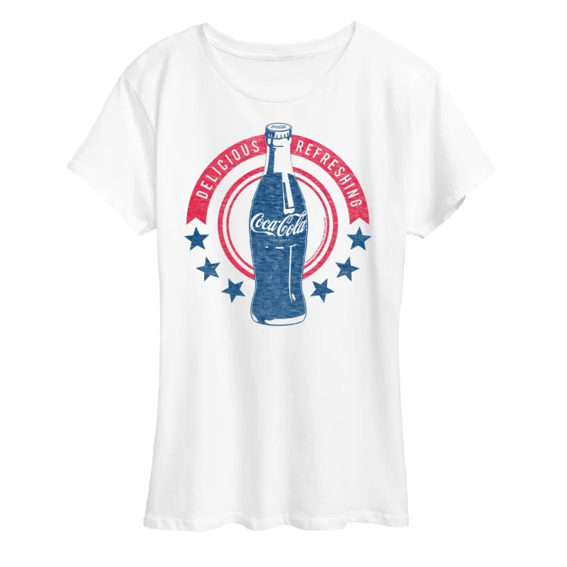 Coca-Cola - Stars Delicious Refreshing - Womens Short Sleeve Graphic T-Shirt made by Coca-Cola
