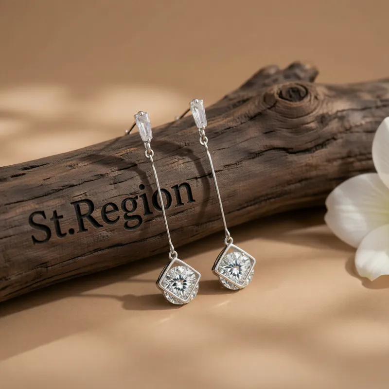 Crystal & Silvertone Round Drop Earrings made by Zulily