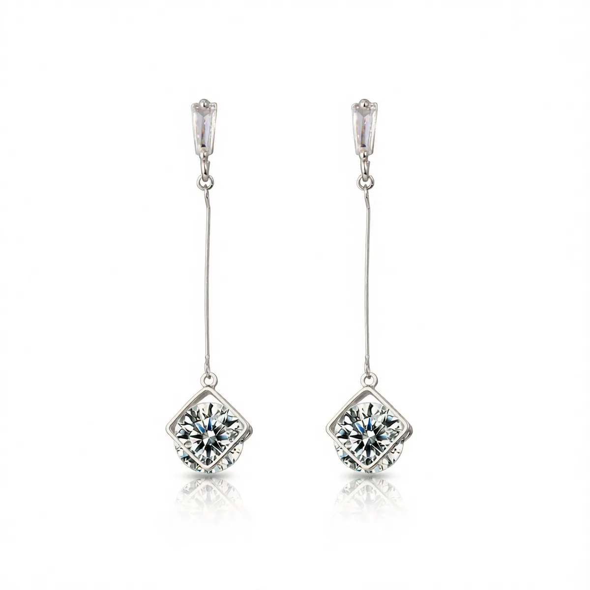 Crystal & Silvertone Round Drop Earrings sold by Zulily product image thumbnail 2