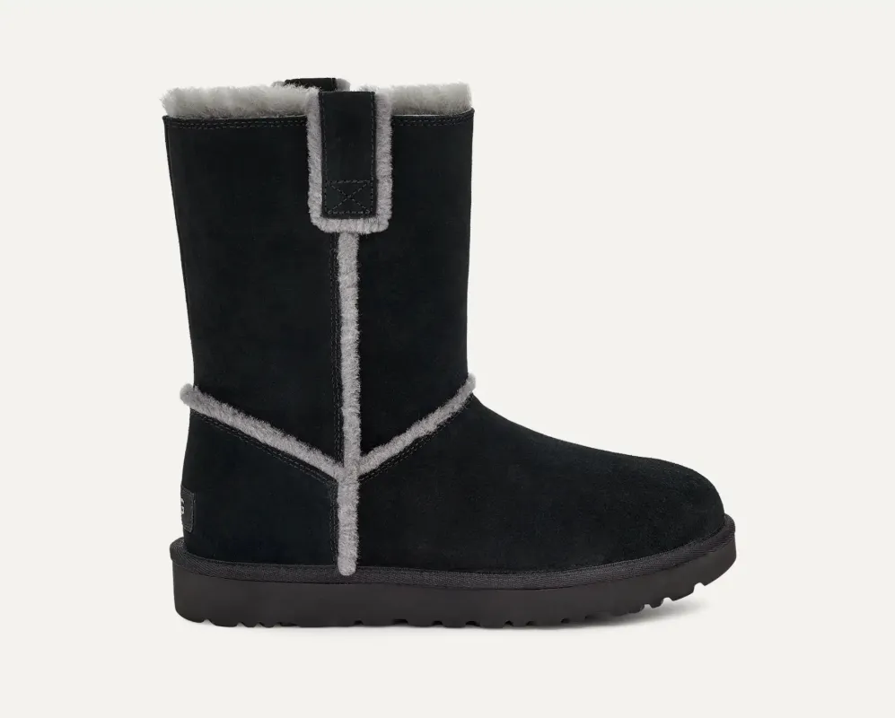 [1098078-blk] Womens Ugg Classic Short Spill Seam Boot 'black' - Black made by UGG