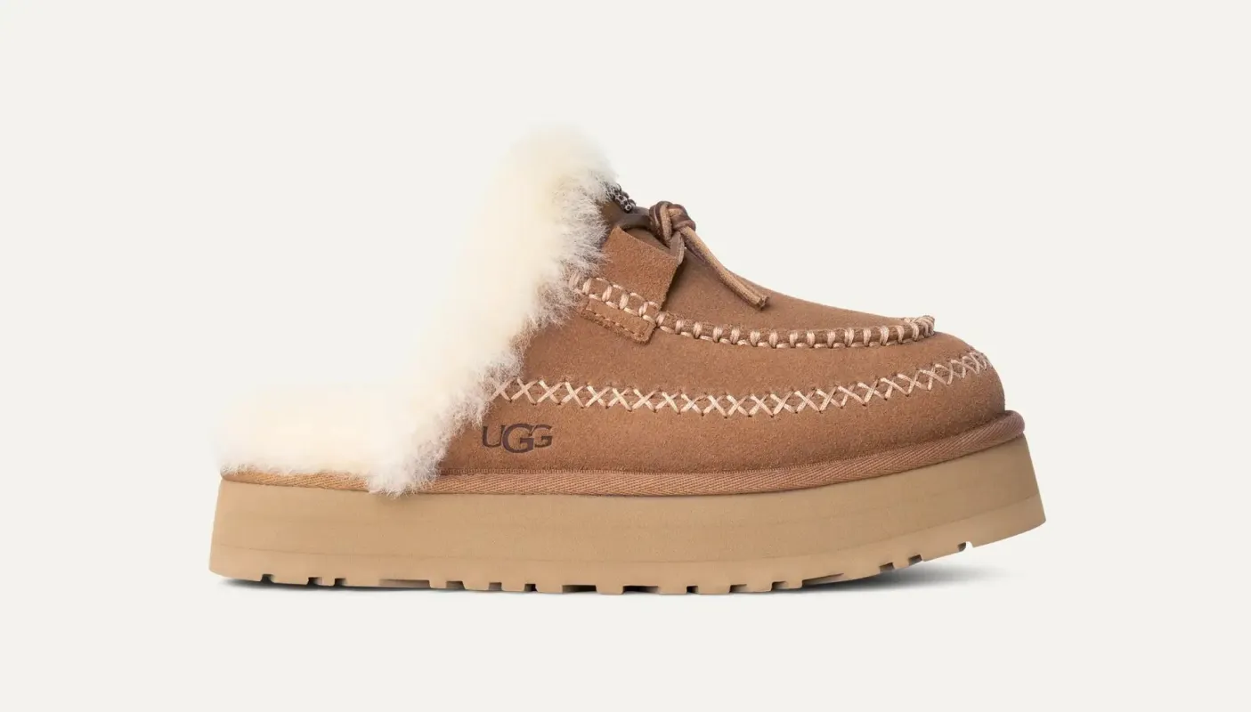 [1158260-che] Womens Ugg Disquette Alpine Slipper 'chestnut' - Chestnut made by UGG