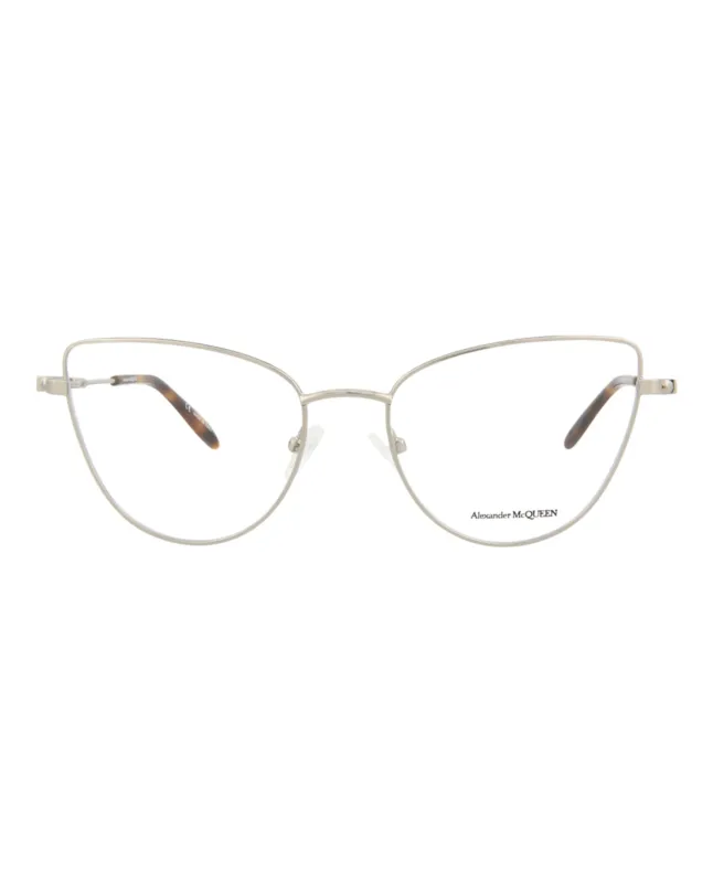 Alexander McQueen Cat Eye-Frame Metal Optical Frames made by Alexander McQueen
