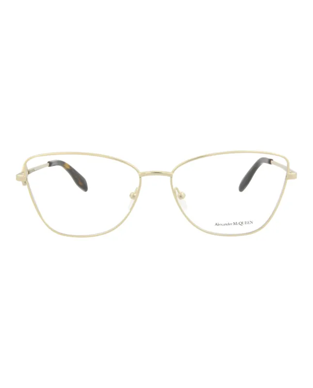 Alexander McQueen Cat Eye-Frame Metal Optical Frames made by Alexander McQueen