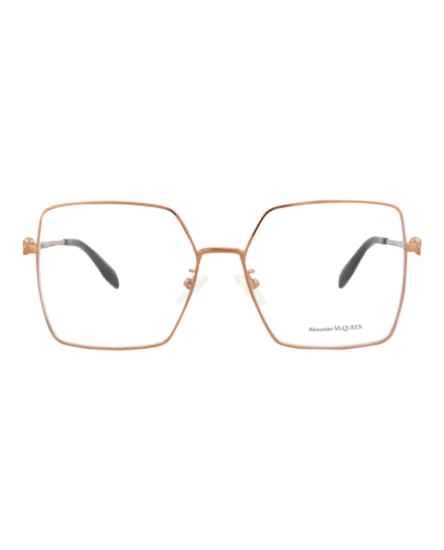 Alexander McQueen Square-Frame Metal Optical Frames made by Alexander McQueen
