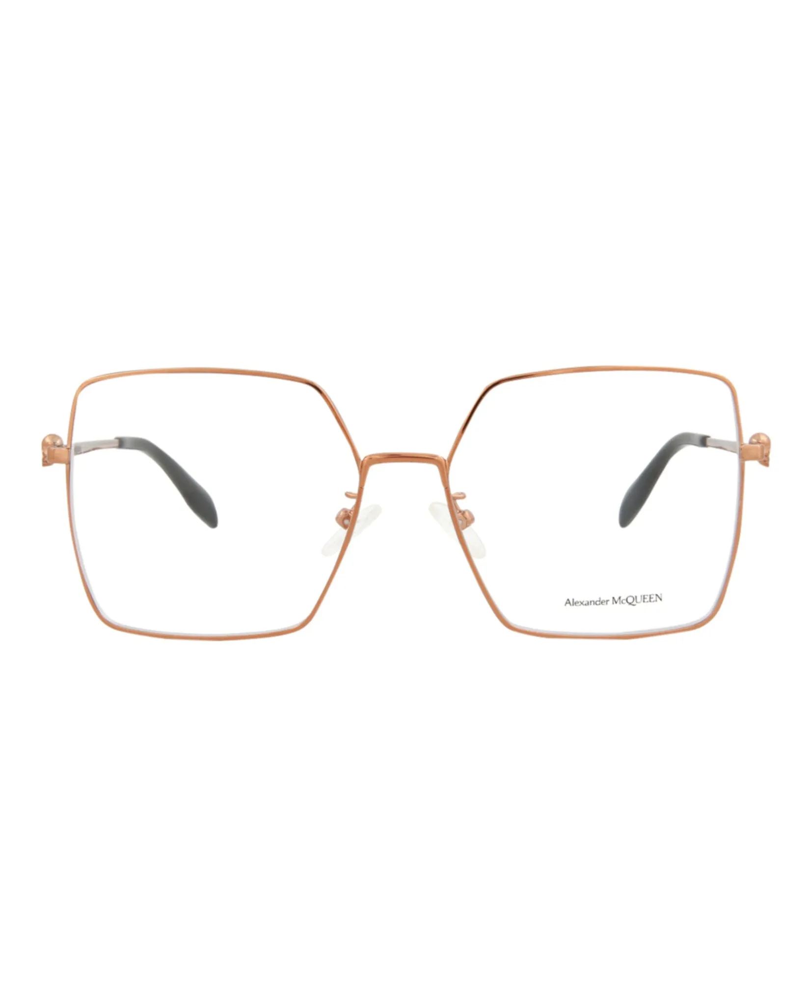 Alexander McQueen Square-Frame Metal Optical Frames sold by Zulily