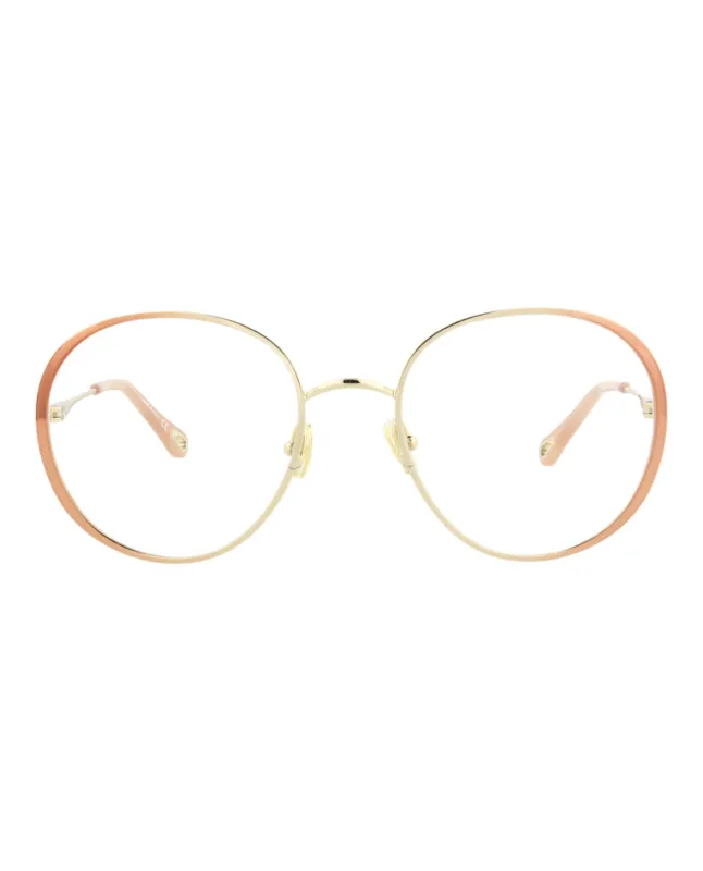 Chloé Round-Frame Metal Optical Frames made by Chloe