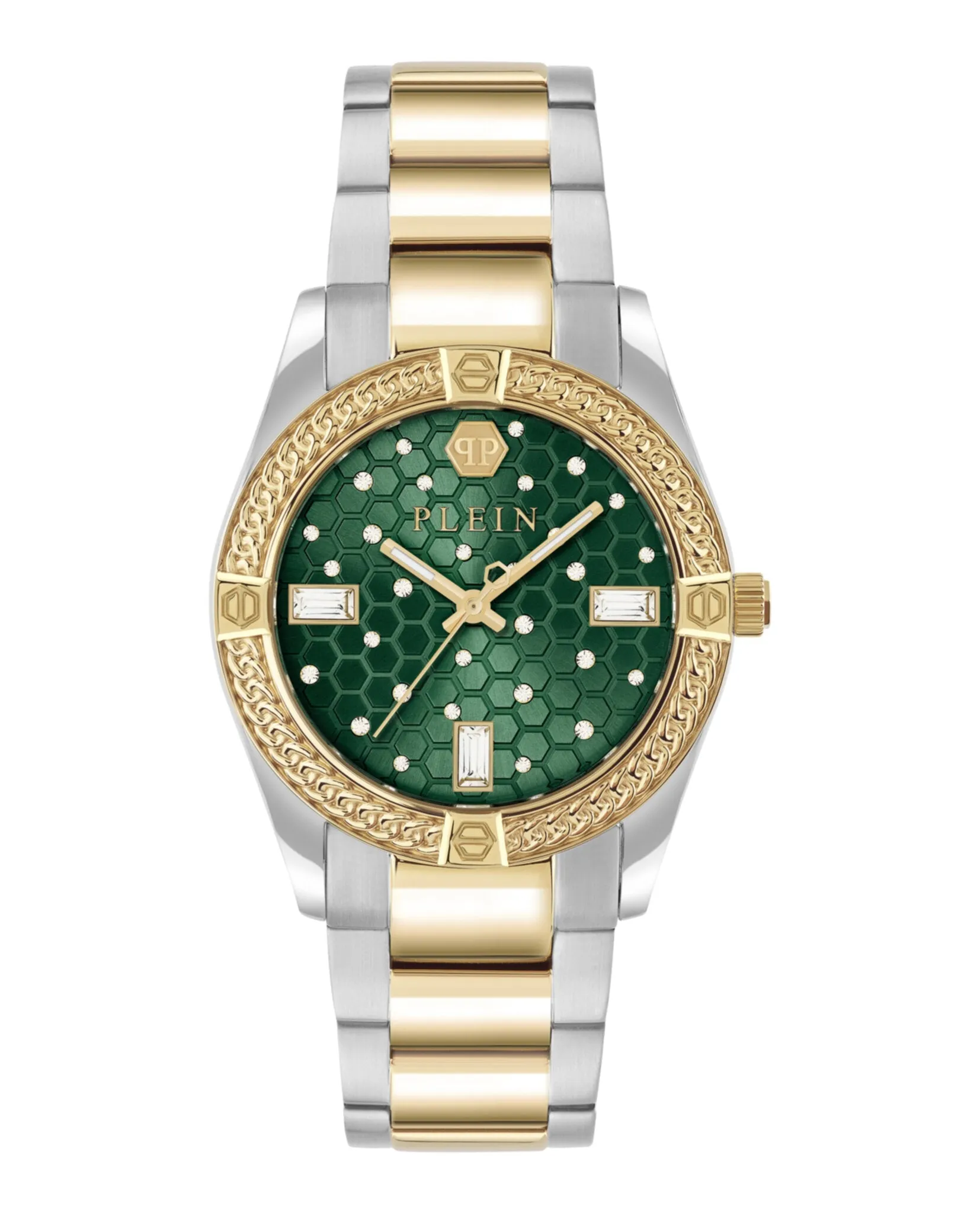 Philipp Plein Plein Icon Chain Crystal Watch sold by Zulily