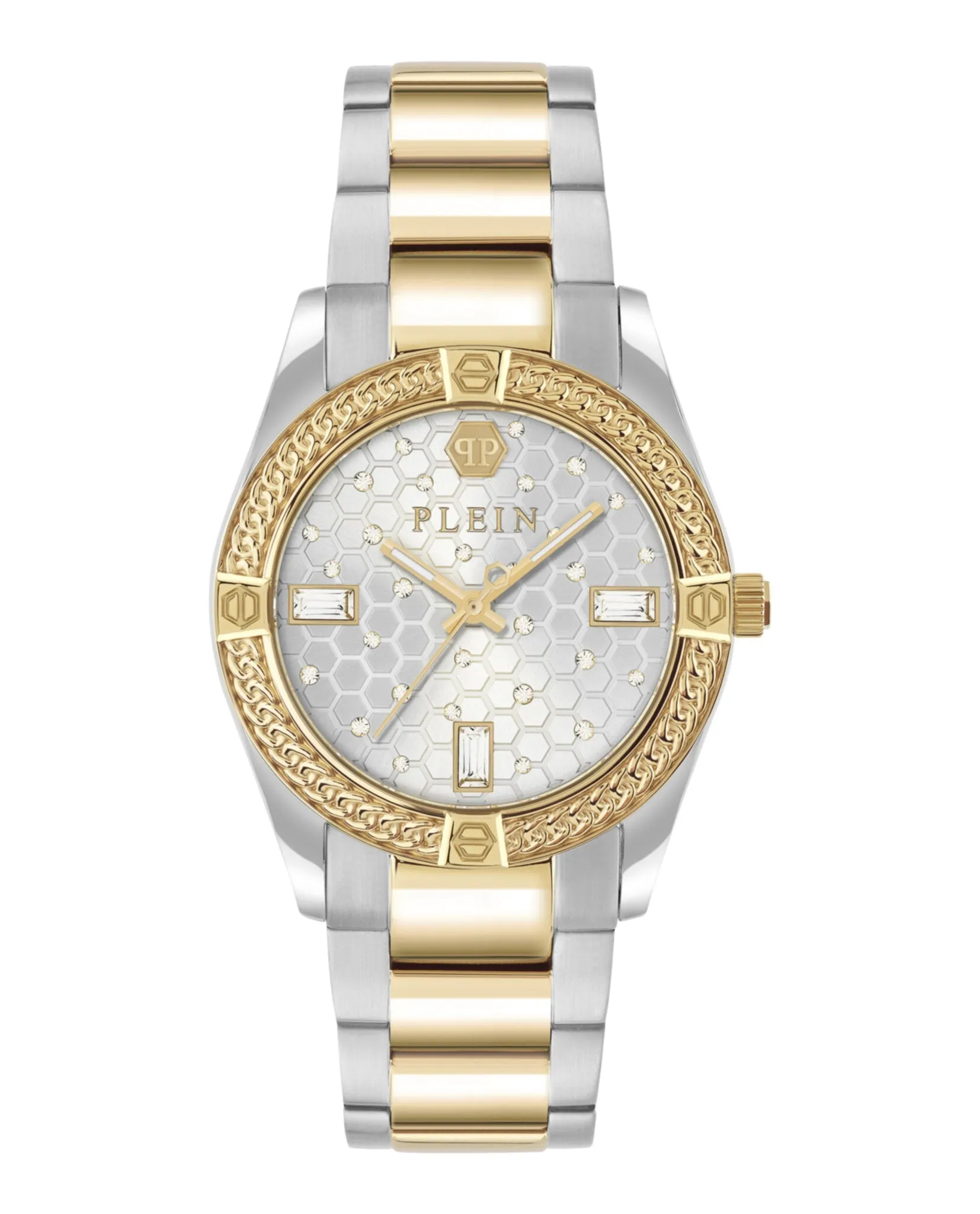 Philipp Plein Plein Icon Chain Crystal Watch sold by Zulily