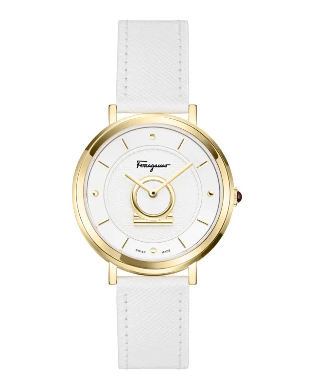Ferragamo Minuetto Leather Watch made by Salvatore Ferragamo