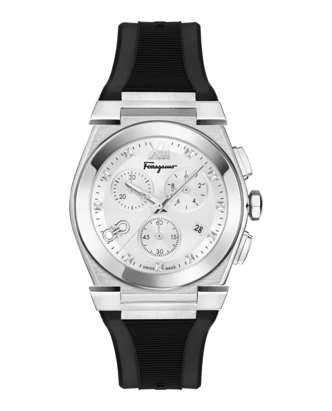 Ferragamo Vega Chrono Silicone Watch made by Salvatore Ferragamo