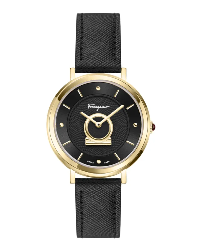 Ferragamo Minuetto Leather Watch made by Salvatore Ferragamo