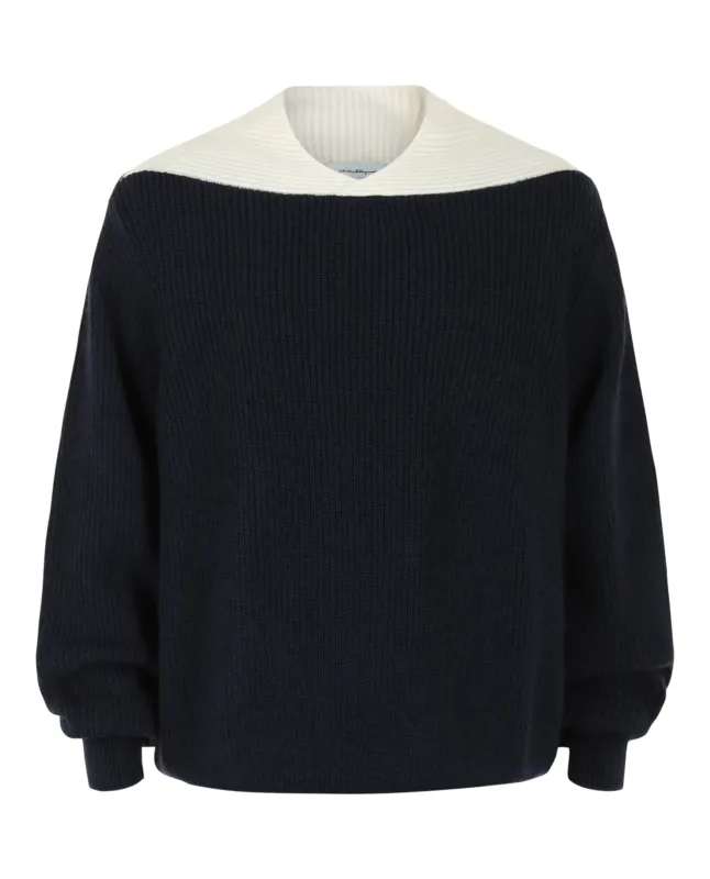 Ferragamo Two-Tone Knit Sweater made by Salvatore Ferragamo