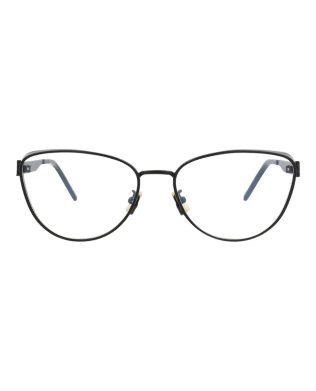Saint Laurent Cat Eye-Frame Metal Optical Frames made by Yves Saint Laurent