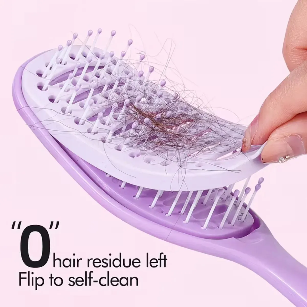 Foldable Self-Clean Detangler Brush sold by Zulily product image thumbnail 2