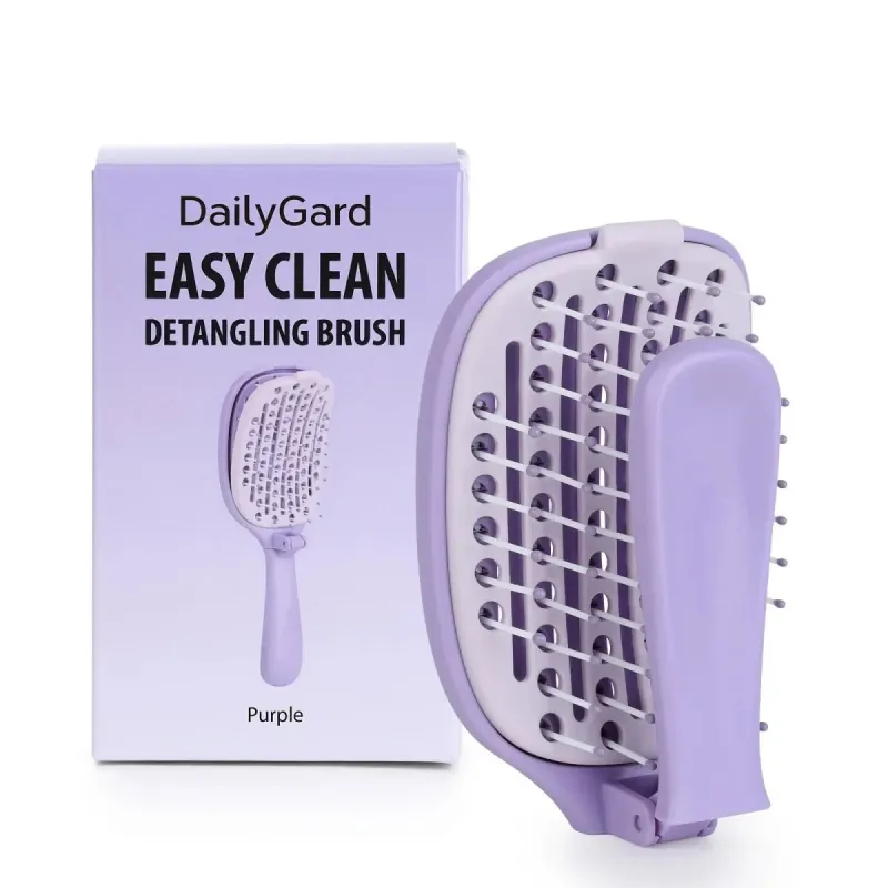 Foldable Self-Clean Detangler Brush made by Leo Rosi