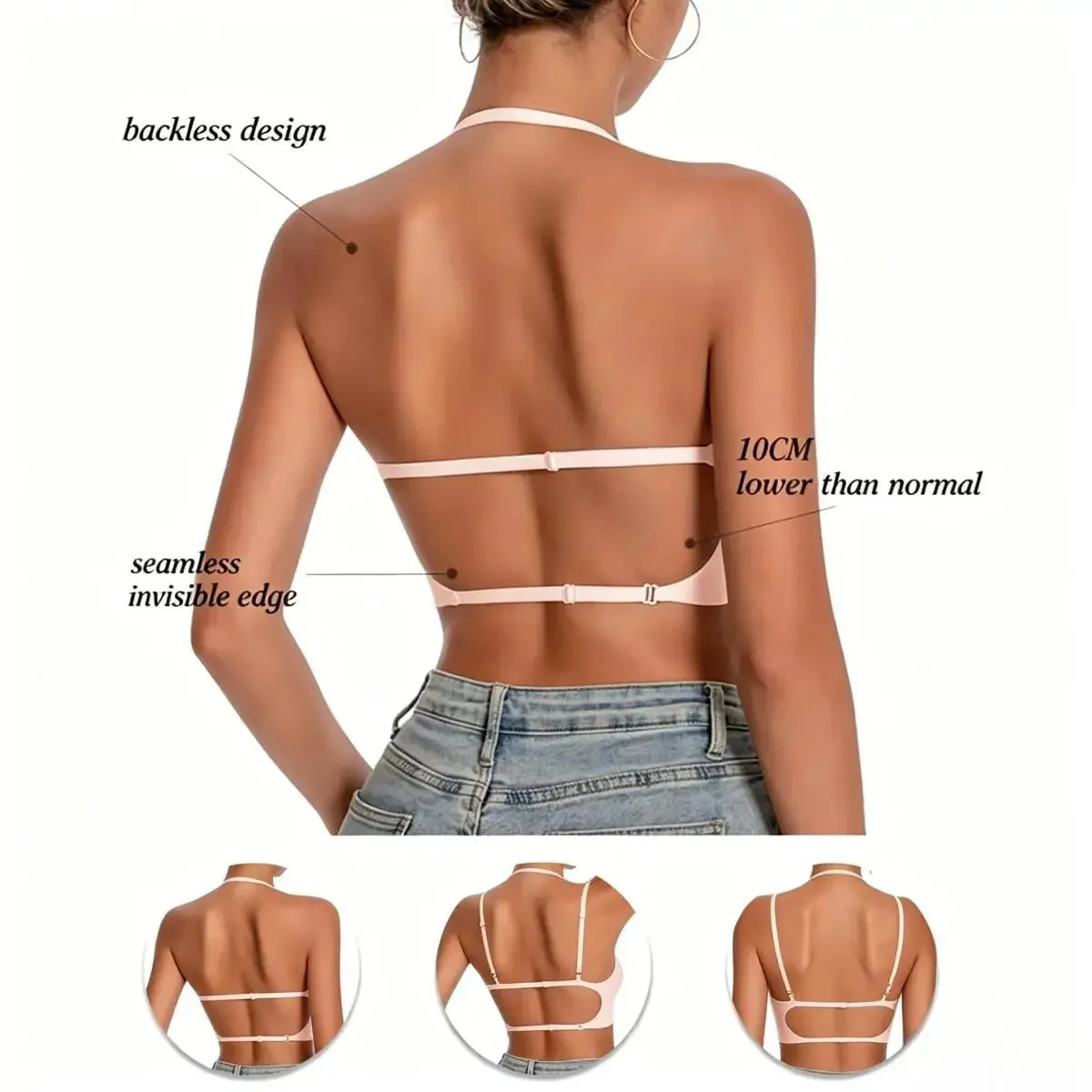 Women’s Convertible Backless Bra sold by Zulily product image thumbnail 3
