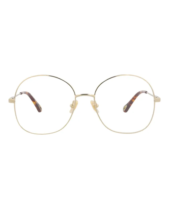 Chloé Round-Frame Metal Optical Frames made by Chloe