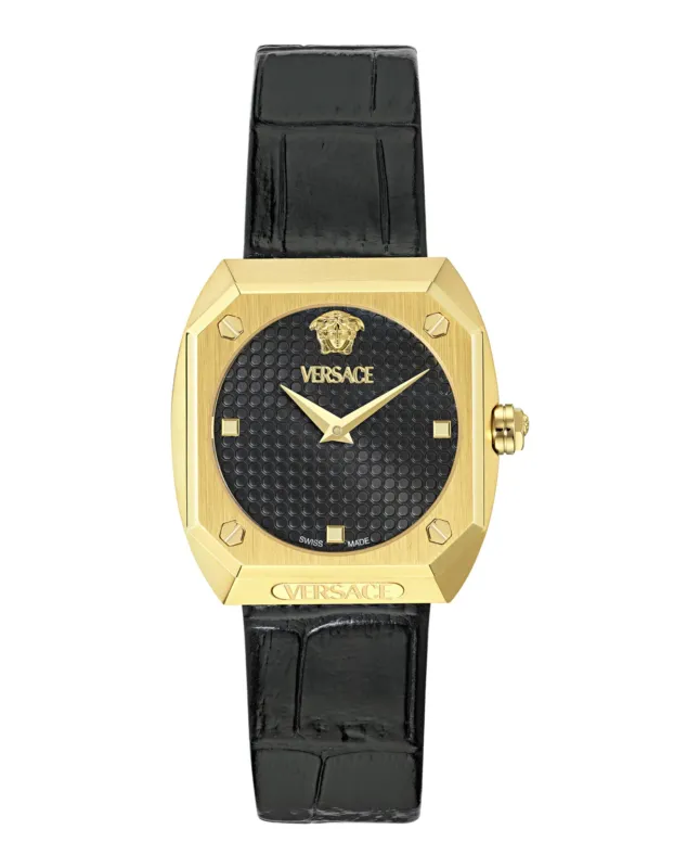 Versace Antares Leather Watch made by Versace