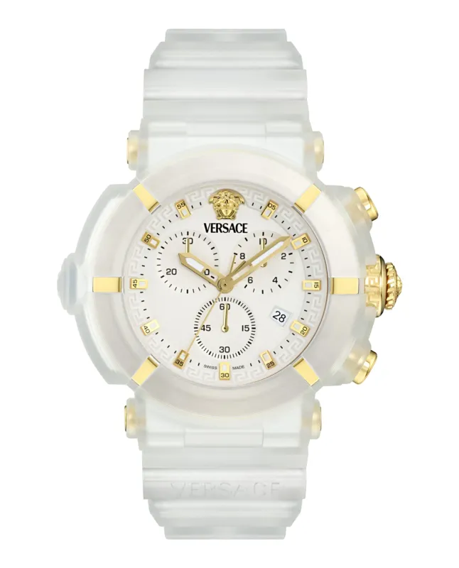 Versace Real Active Chrono Silicone Watch made by Versace