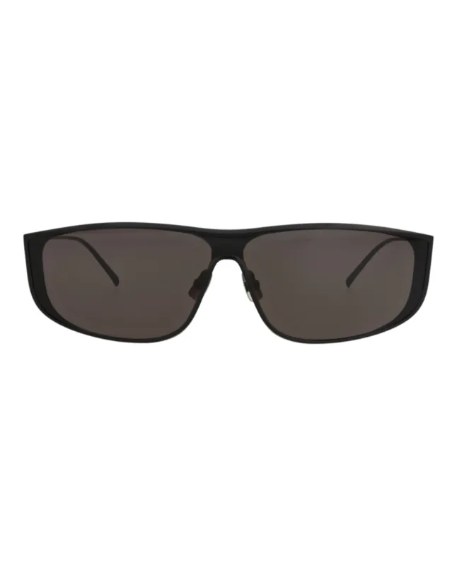 Saint Laurent Shield-Frame Metal Sunglasses made by Yves Saint Laurent