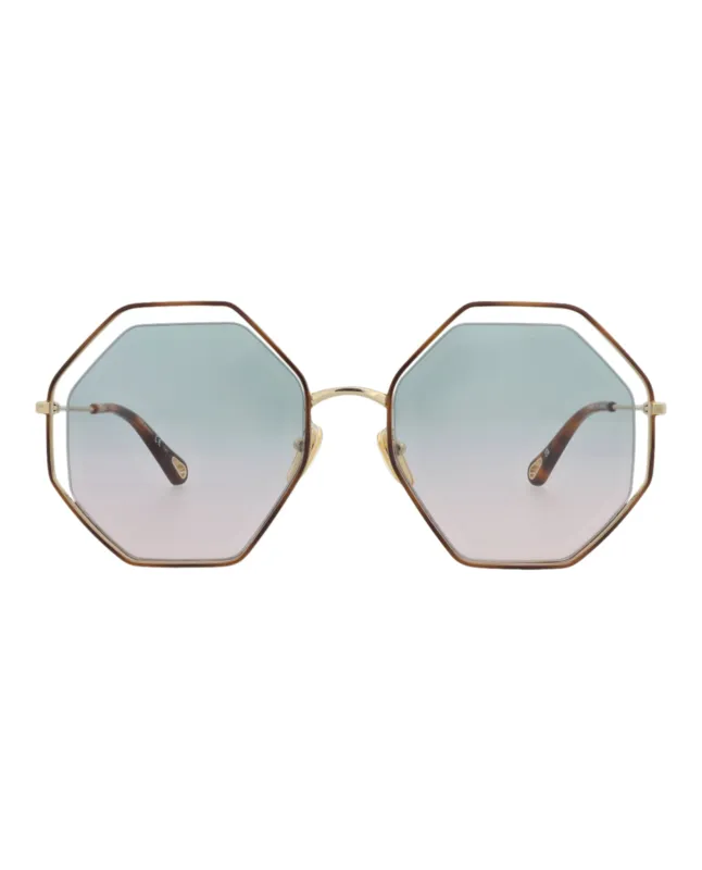 Chloé Square-Frame Metal Sunglasses made by Chloe