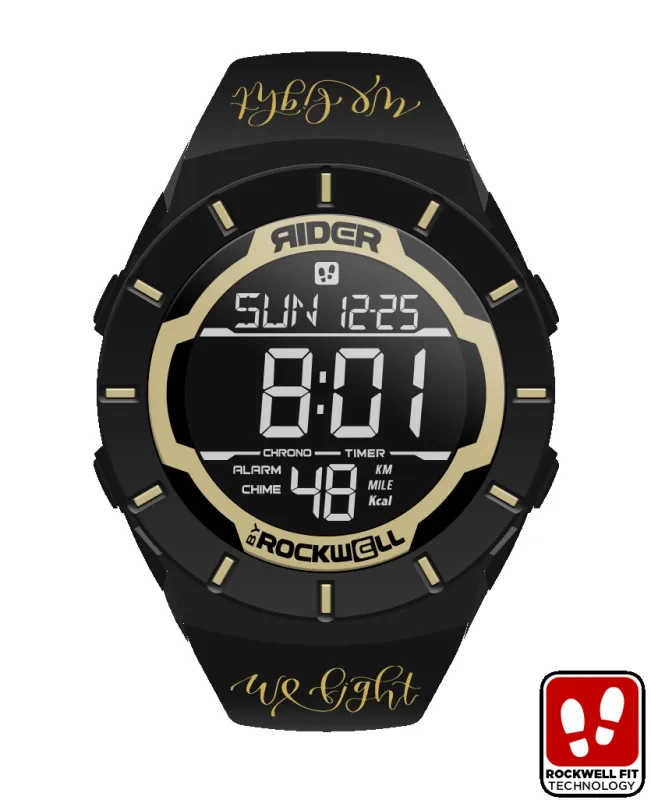 We Fight - Gold/Black Forum made by Zulily