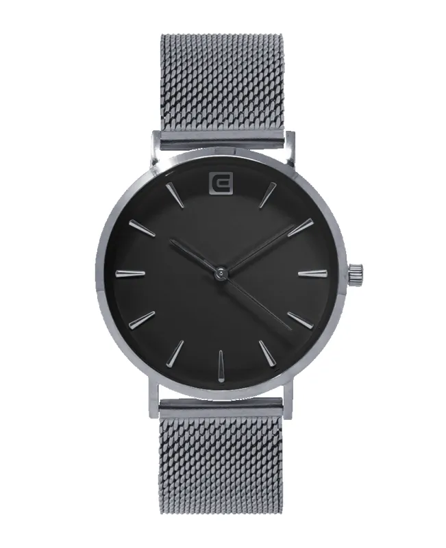 Voyager (Silver/Black) Watch made by Zulily