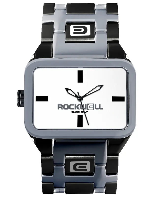 Duel Time (Silver/White/Black) Watch made by Zulily