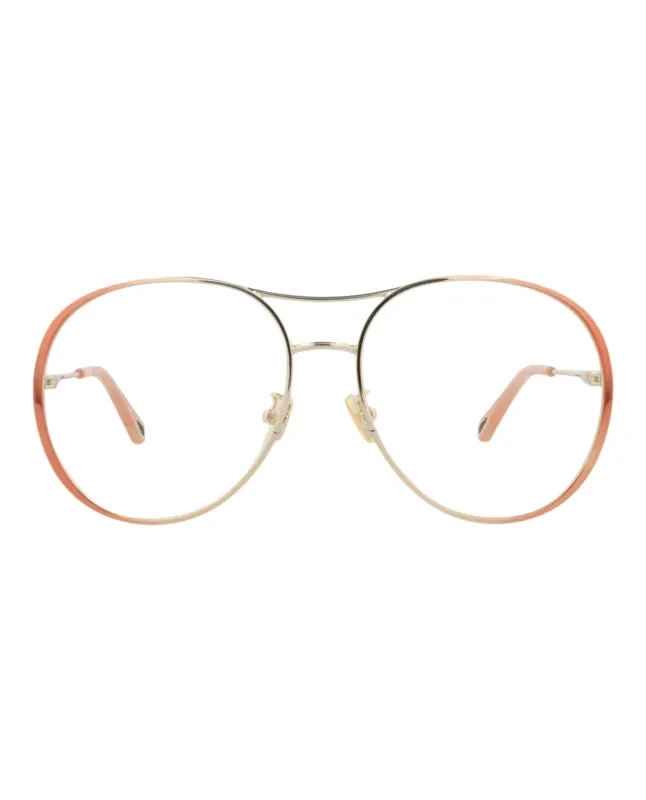 Chloé Aviator-Frame Metal Optical Frames made by Chloe
