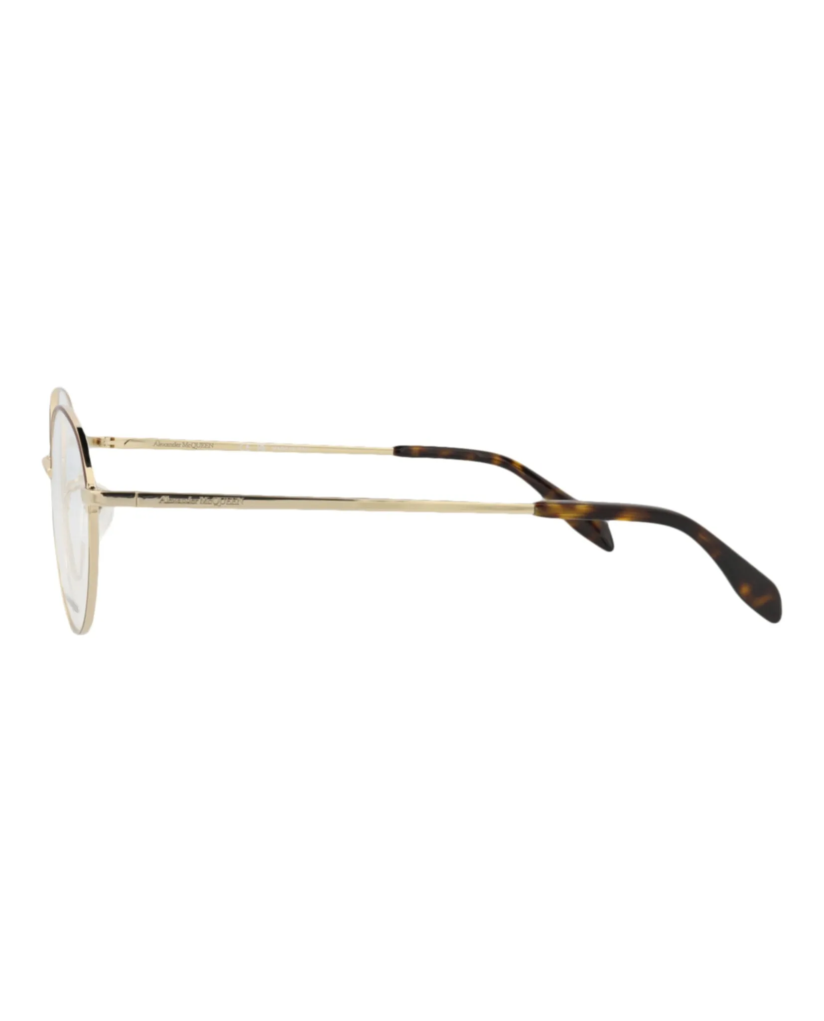 Alexander McQueen Round-Frame Metal Optical Frames sold by Zulily product image thumbnail 3
