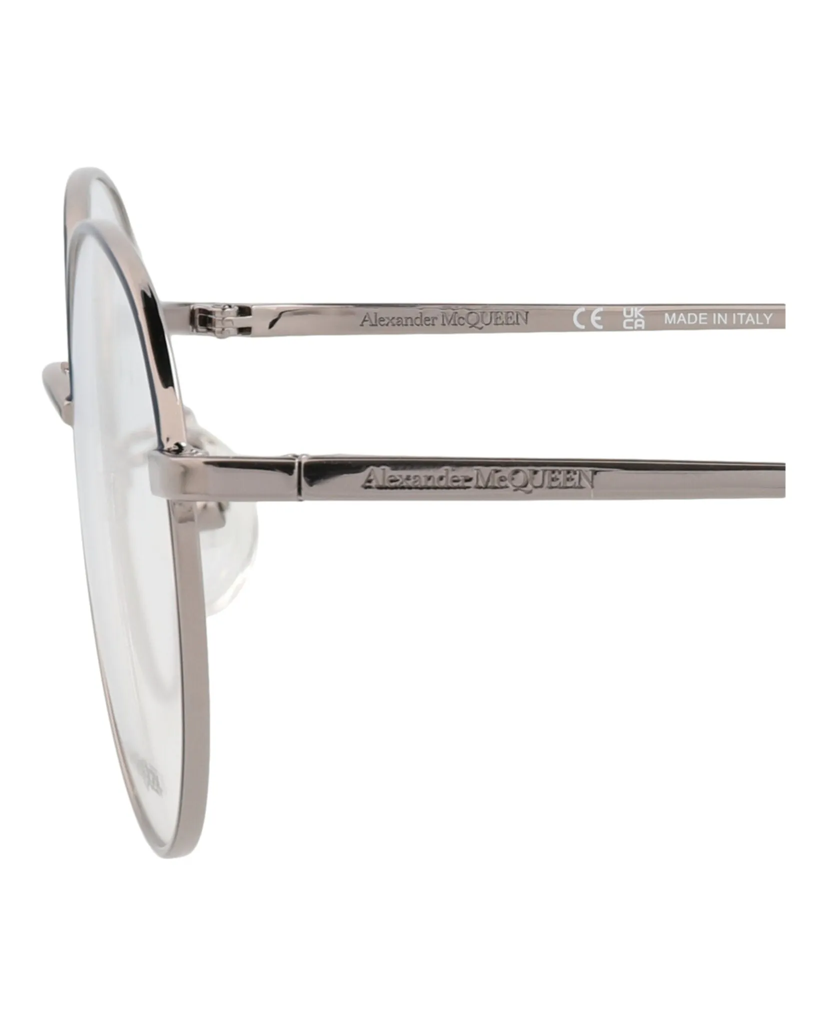 Alexander McQueen Round-Frame Metal Optical Frames sold by Zulily product image thumbnail 4