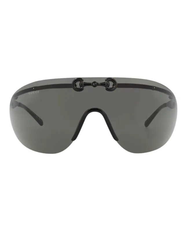 Gucci Shield-Frame Metal Sunglasses made by Gucci