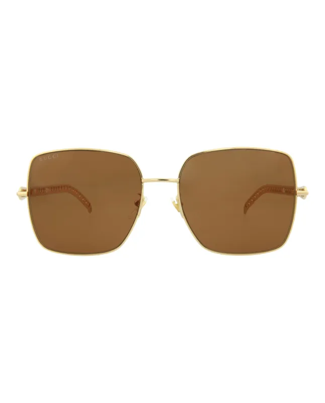 Gucci Square-Metal Frame Sunglasses made by Gucci