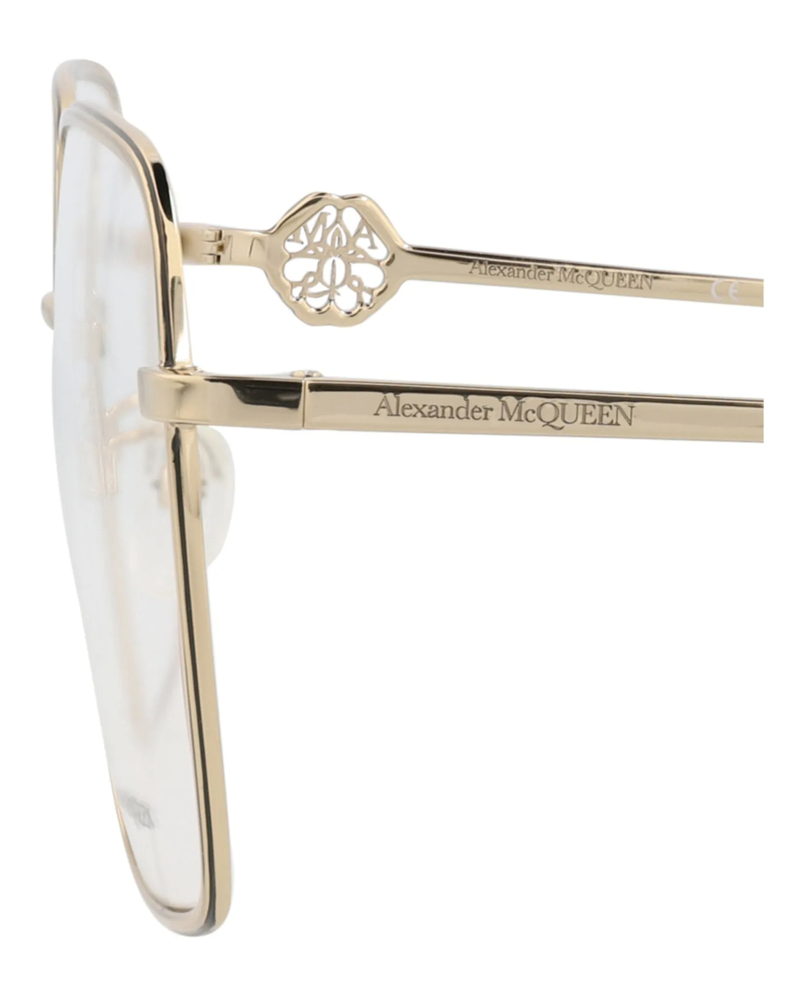 Alexander McQueen Square-Frame Metal Optical Frames sold by Zulily product image thumbnail 4