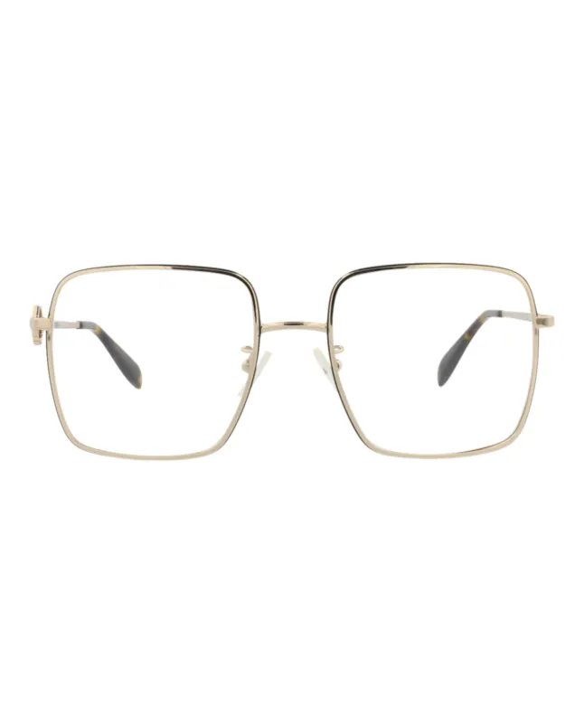 Alexander McQueen Square-Frame Metal Optical Frames made by Alexander McQueen
