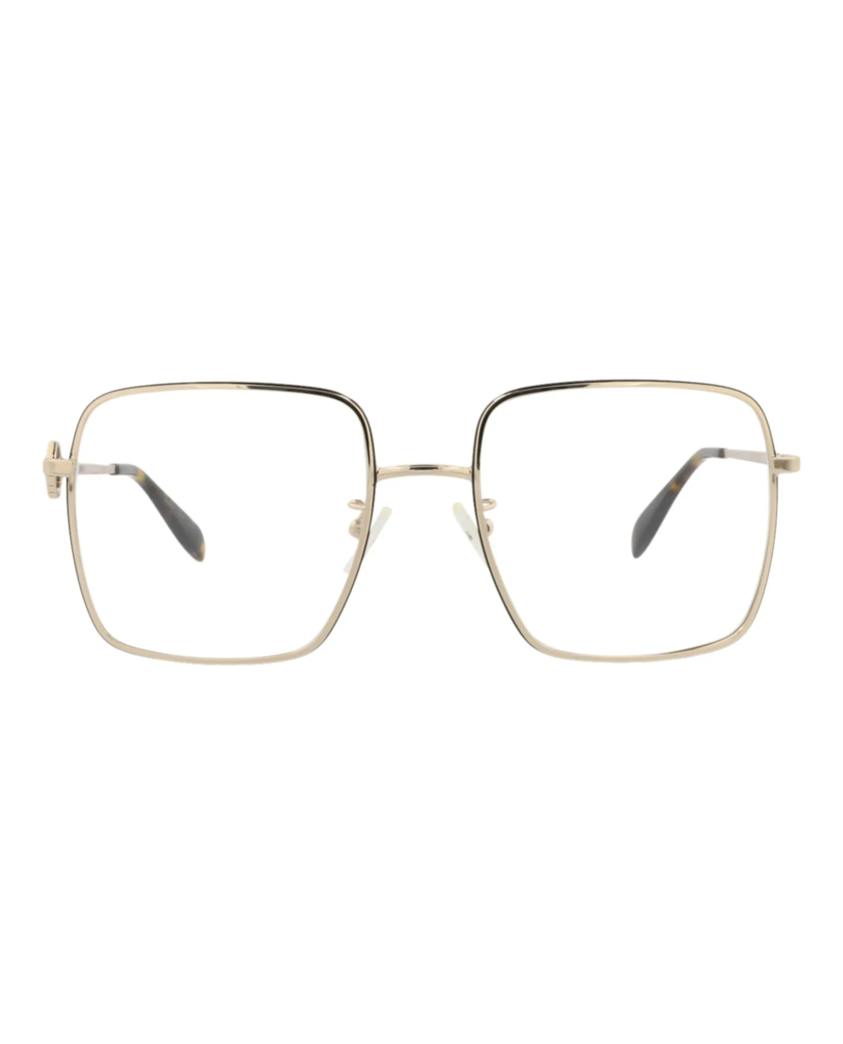 Alexander McQueen Square-Frame Metal Optical Frames sold by Zulily