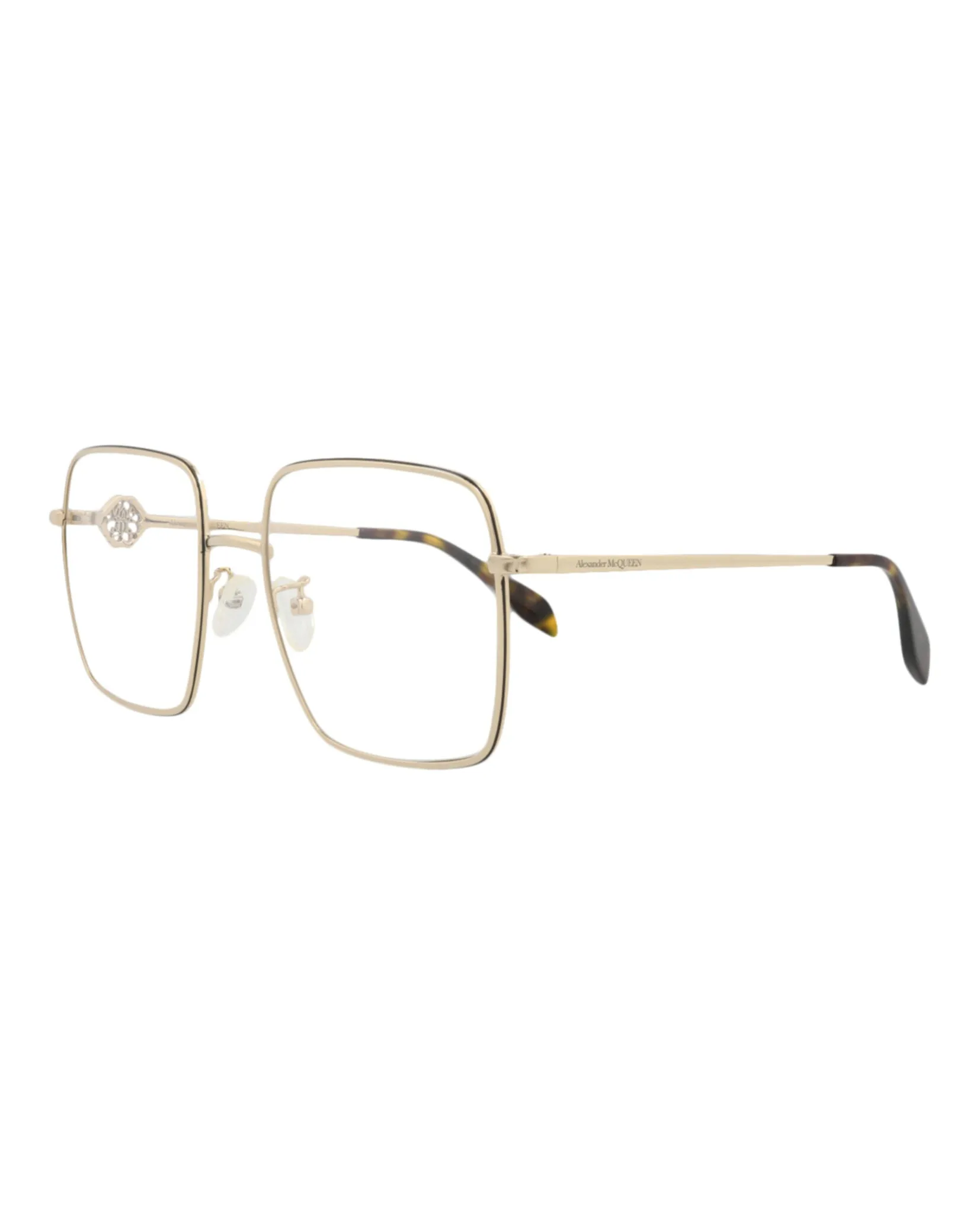 Alexander McQueen Square-Frame Metal Optical Frames sold by Zulily product image thumbnail 2