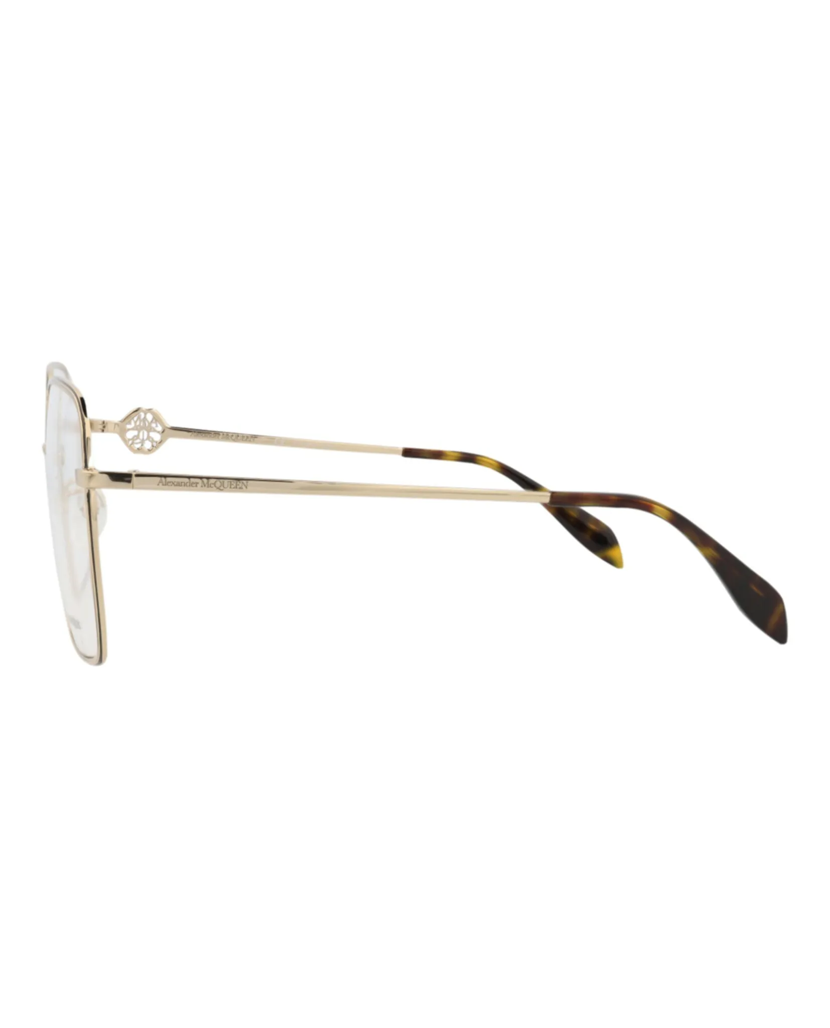 Alexander McQueen Square-Frame Metal Optical Frames sold by Zulily product image thumbnail 3