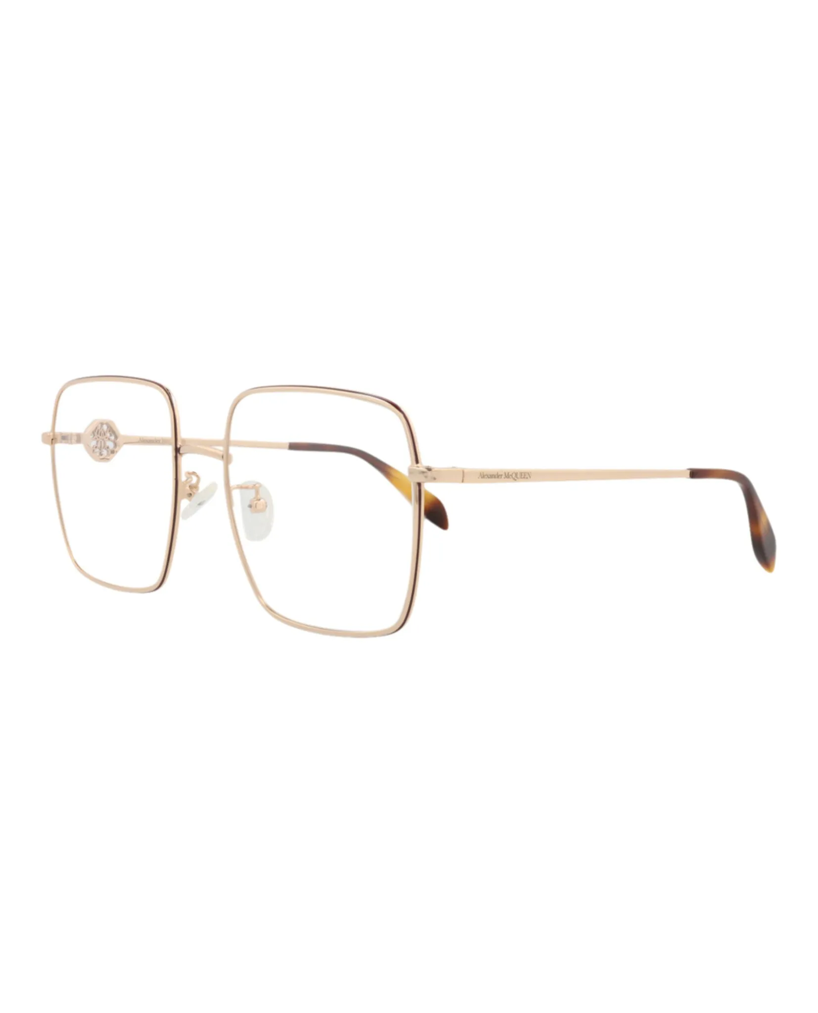 Alexander McQueen Square-Frame Metal Optical Frames sold by Zulily product image thumbnail 2