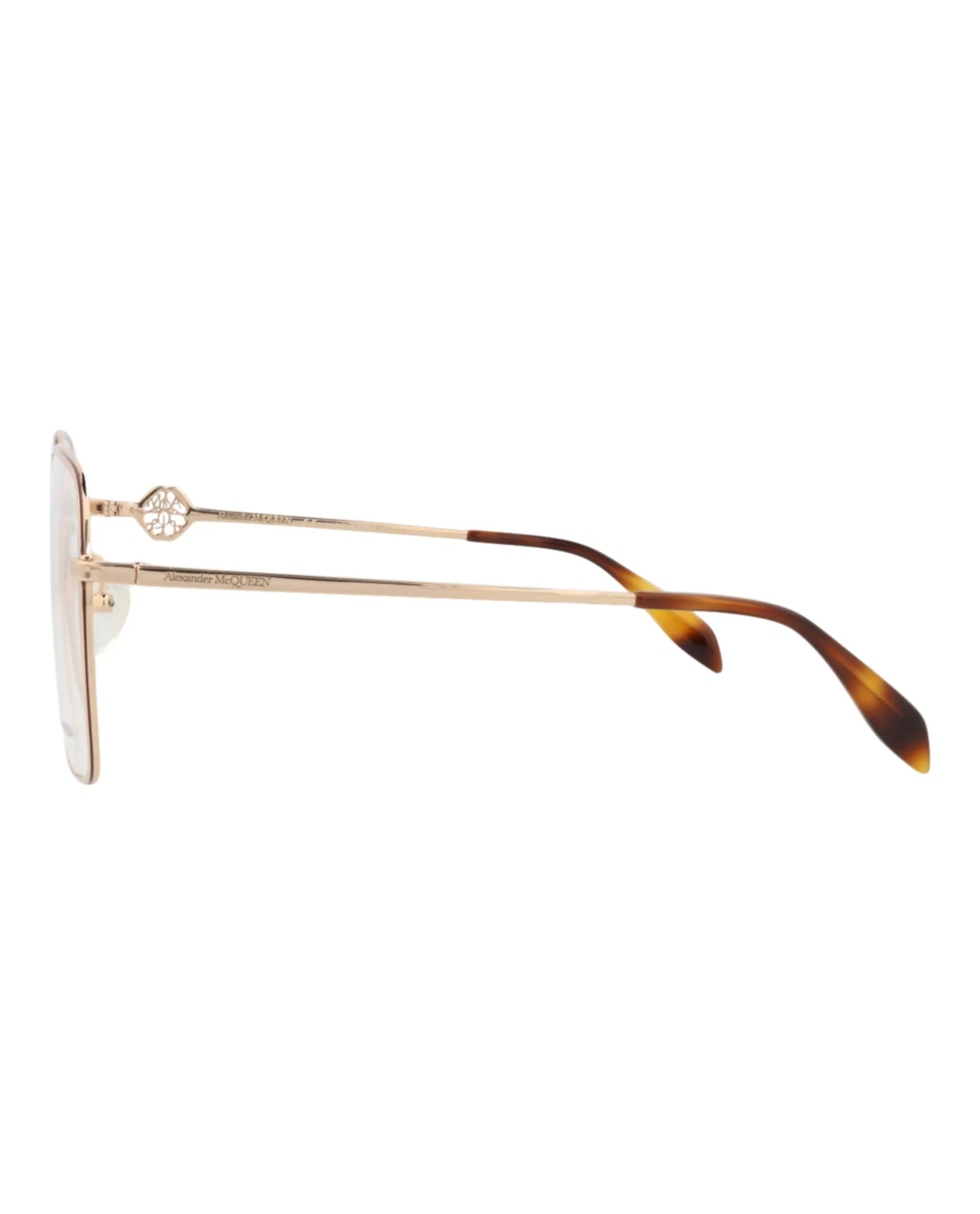 Alexander McQueen Square-Frame Metal Optical Frames sold by Zulily product image thumbnail 3